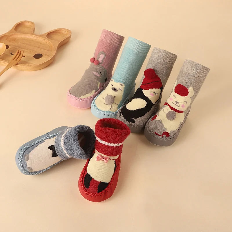 Toddler Indoor Sock Shoes Newborn Baby Socks Winter Thick Terry Cotton