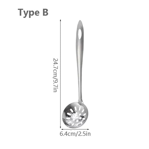 Stainless Steel Colander Spoon Soup Colander Kitchen Soup Gravy Oil