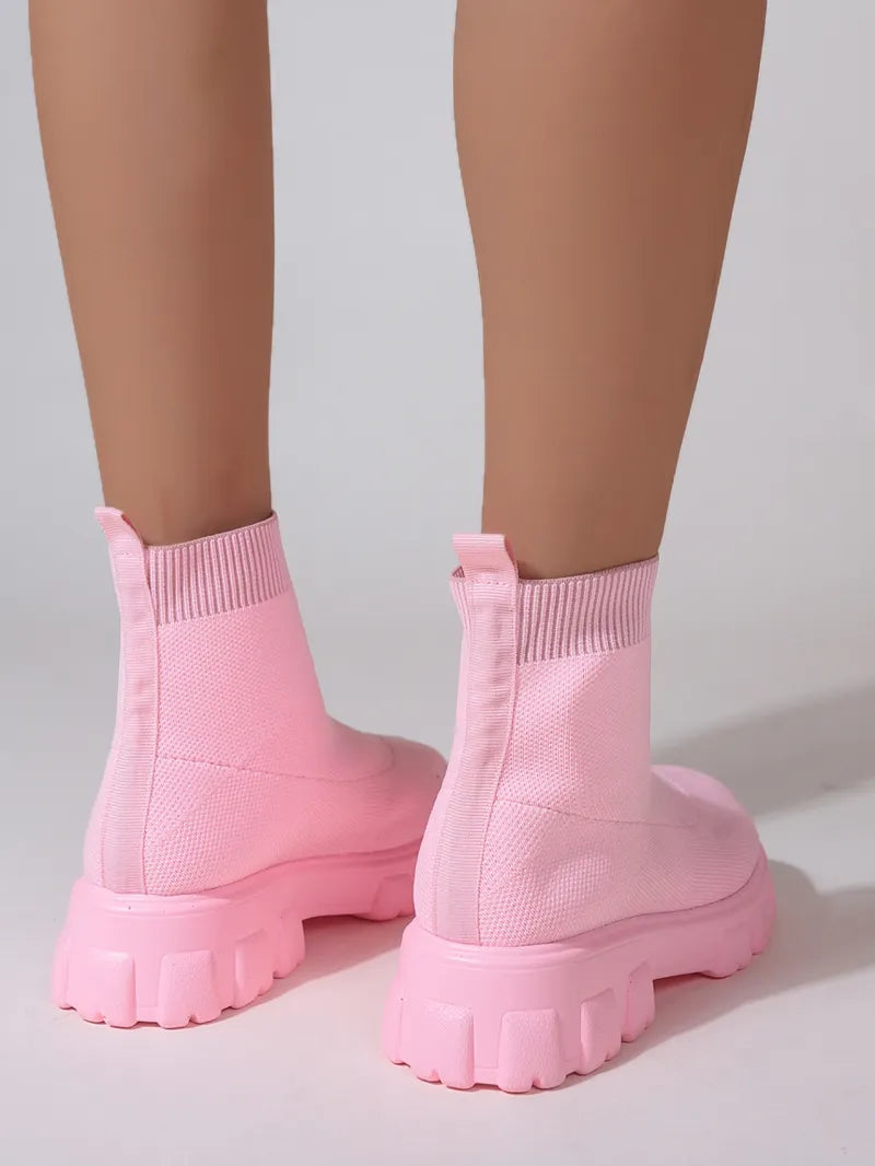 Brand Women Ankle Boots Lightweight Casual Shoes for Women Wedge