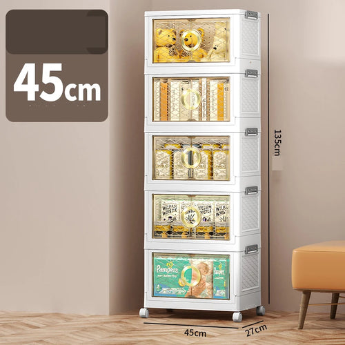 Folding Storage Boxes Clothes Storage Cabinet Removable Clothes Quilts