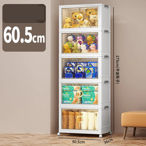 Folding Storage Boxes Clothes Storage Cabinet Removable Clothes Quilts