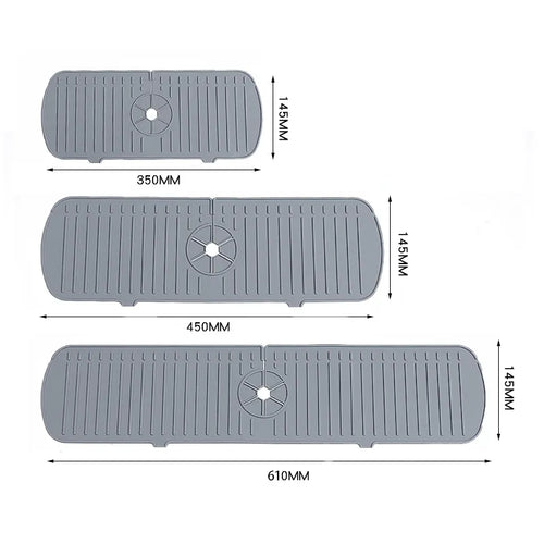 Kitchen Silicone Faucet Mat Water Ripples Faucet Water Catcher Mat