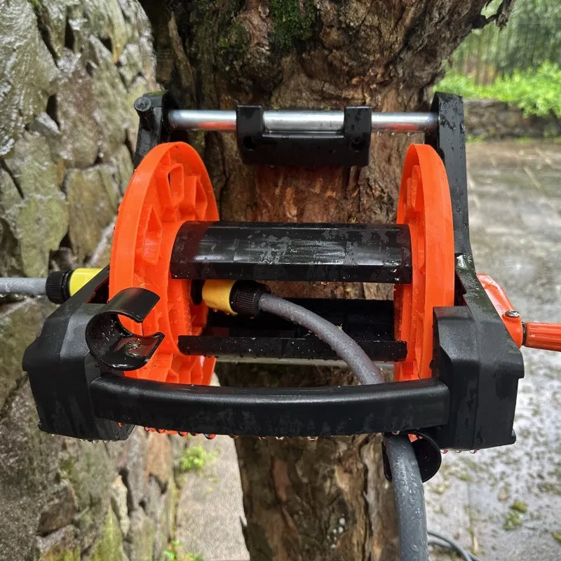 Portable Garden Hose Reel Include 12m Hose Wall/Floor Mounted Hose