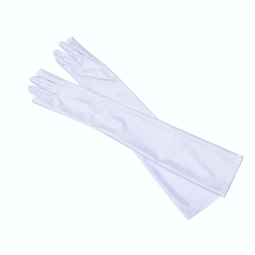 Satin Women Long Gloves Driving Gloves Female Elbow Summer Sun