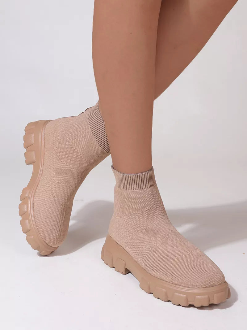 Brand Women Ankle Boots Lightweight Casual Shoes for Women Wedge