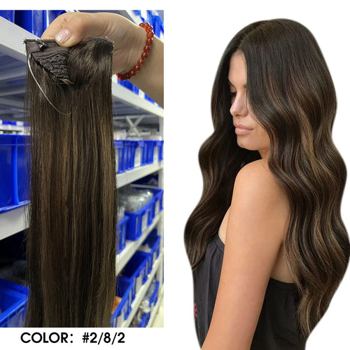 Full Shine Fish Line Hair Extensions Invisible Thread Hair Extension