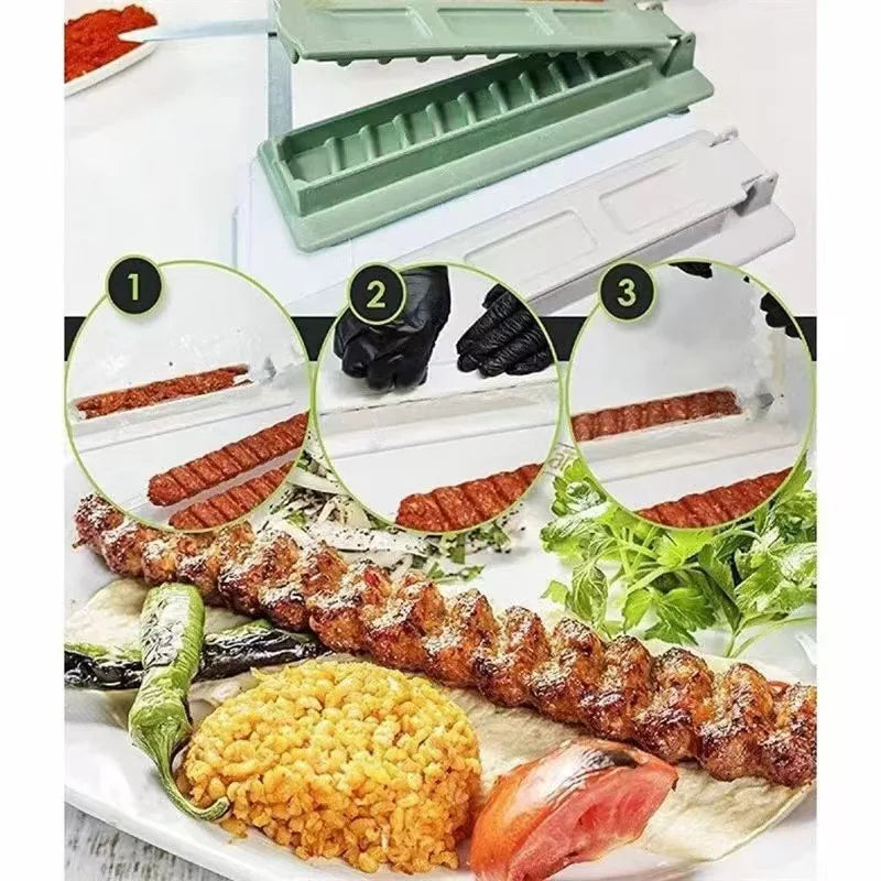 New Single Row Kebab Maker Bbq Meat Skewer Machine Kebab Press Maker