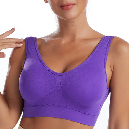 Plus Size Sports Bras Women Push Up Bra Unwired Bras Summer Breathable