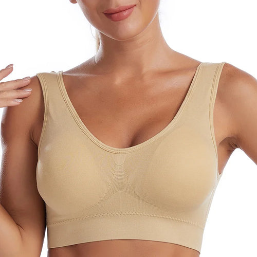 Plus Size Sports Bras Women Push Up Bra Unwired Bras Summer Breathable