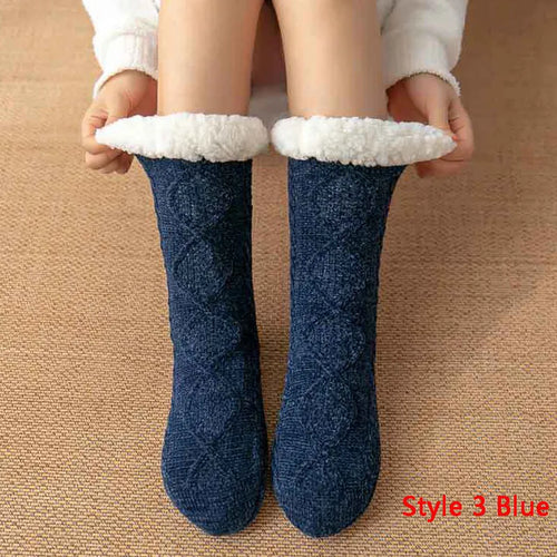 Women Winter Socks Plus Thicken Warm Soft Cotton Sock Home Non-Slip