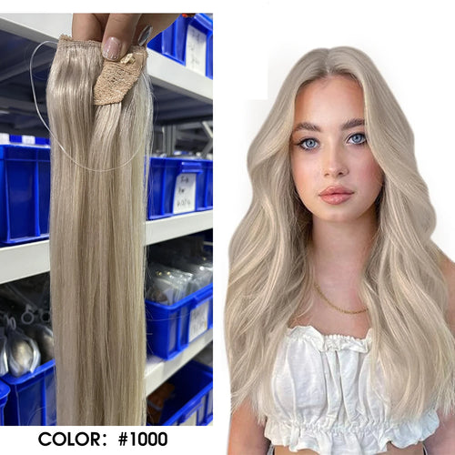 Full Shine Fish Line Hair Extensions Invisible Thread Hair Extension