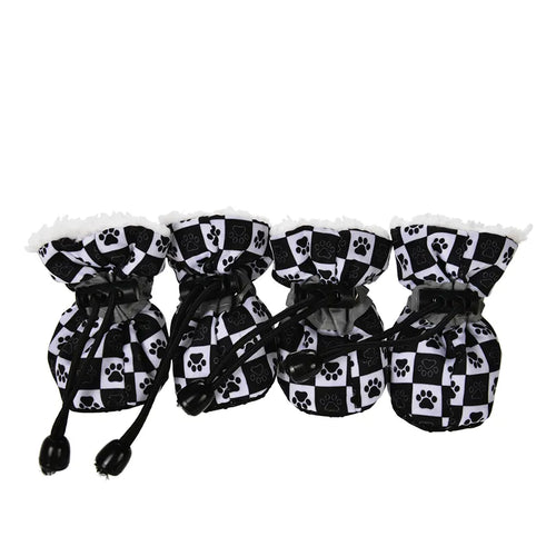 4pcs/set Waterproof Winter Pet Dog Shoes Anti-slip Rain Snow Boots