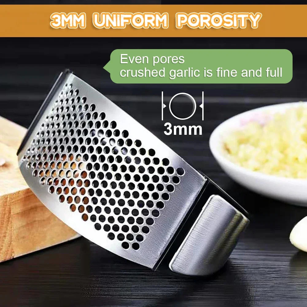 Stainless Steel Garlic Press Garlic Crusher Manual Garlic Mincer