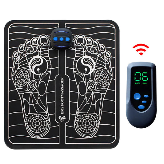 Remote Control EMS Foot Massager Pad Pulse Physiotherapy Micro-current