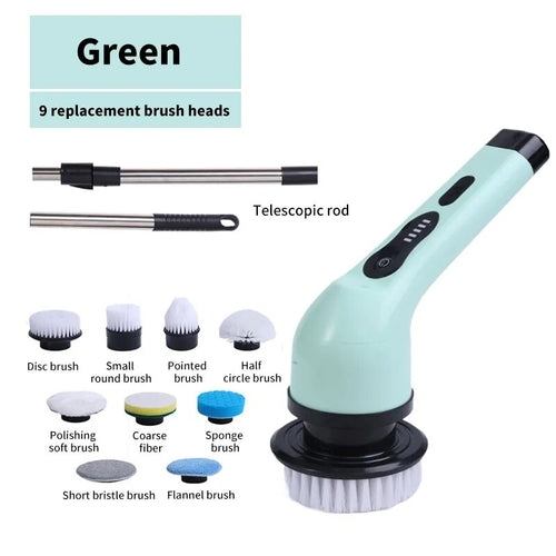 9-in-1 Electric Cleaning Brush Electric Spin Cleaning Scrubber