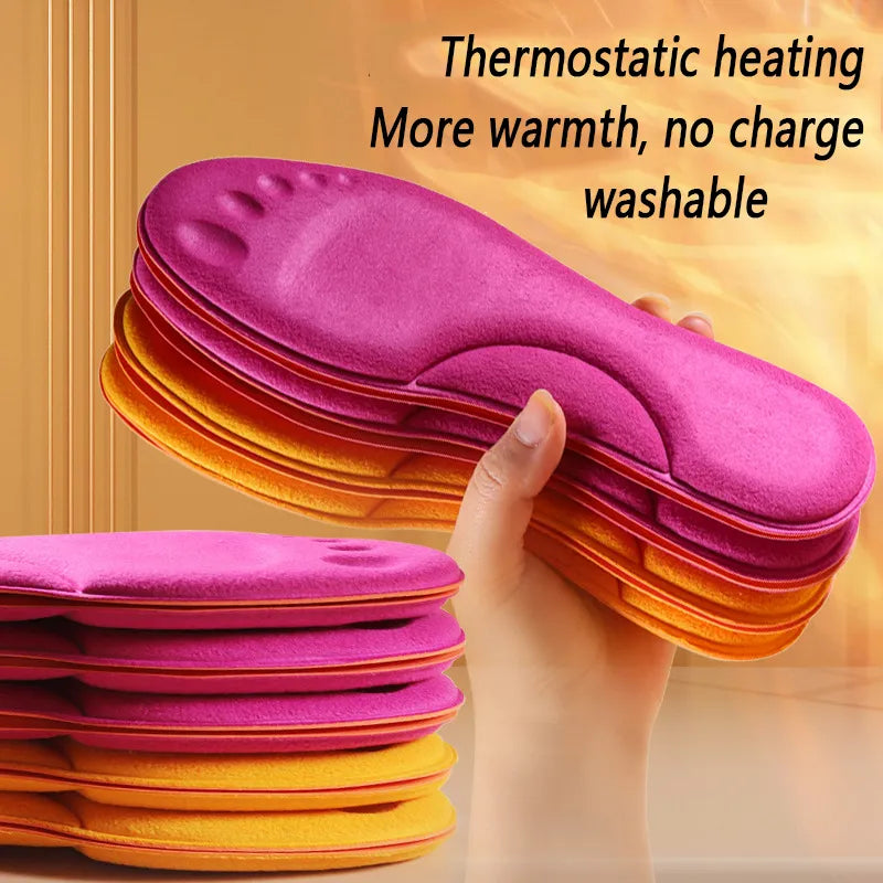 Self Heated Thermal Insoles For Feet Winter Thermal Thicken Memory
