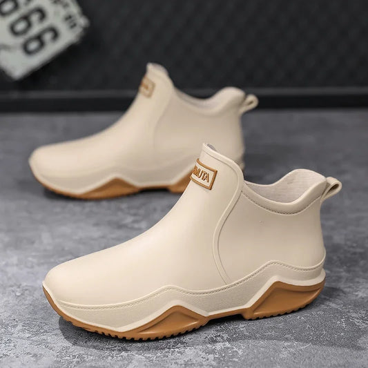 Fashion Couple's Outdoor Rain Boots New Men High Top Hiking Fishing