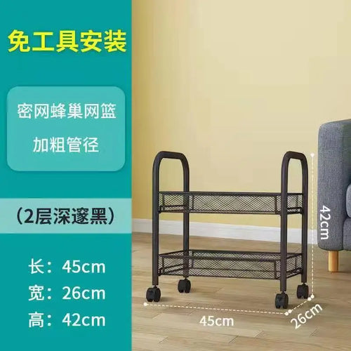 Trolley Storage Rack Floor Multi-layer Storage Rack Bathroom Wheeled