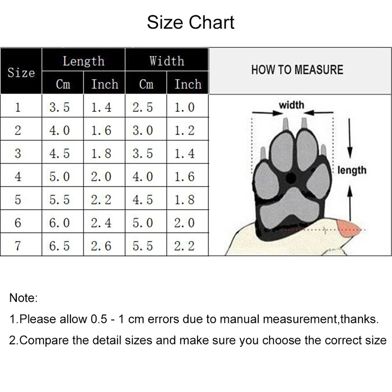 4pcs/set Waterproof Winter Pet Dog Shoes Anti-slip Rain Snow Boots