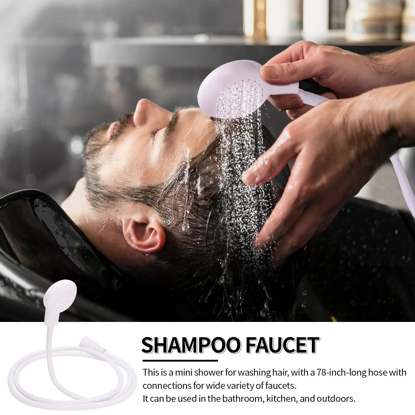 Barbershop Mobile Shampoo Bowl Salon Basin Sink with Drain Stainless