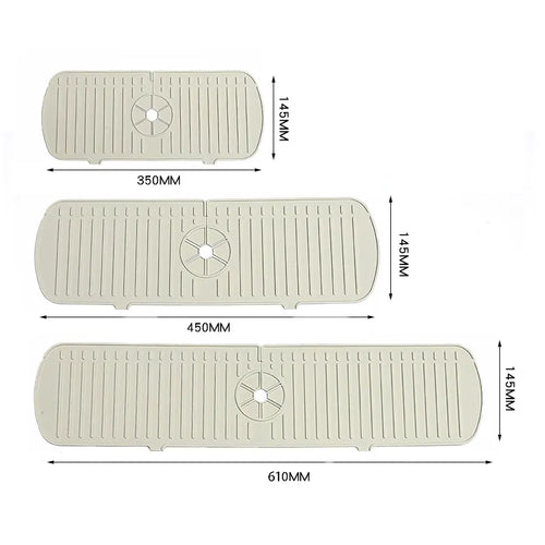 Kitchen Silicone Faucet Mat Water Ripples Faucet Water Catcher Mat