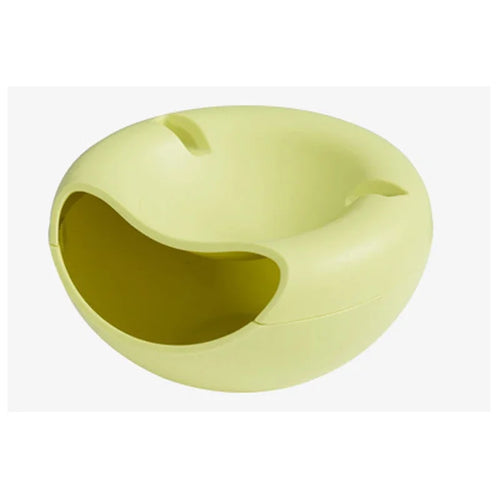 Lazy Snack Bowl Plastic Double-Layer Snack Storage Box Bowl Fruit Bowl