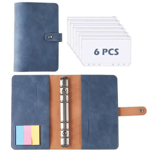 2023 Budget Binder A6 PU Leather Notebook Cash Envelopes System Set