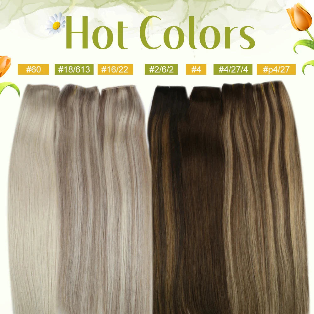 VeSunny Fish Line Human Hair Extension Wire Natural Hair OnePiece