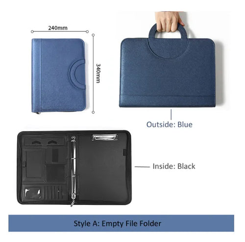 A4 Portable File Folder with Calculator Binder Organizer Manager
