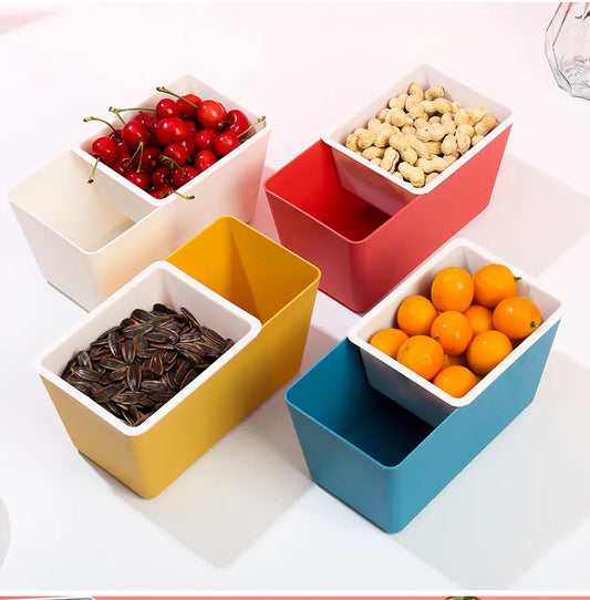 Lazy People Eat Melon Seeds Artifact Double Square Drain Basket Melon