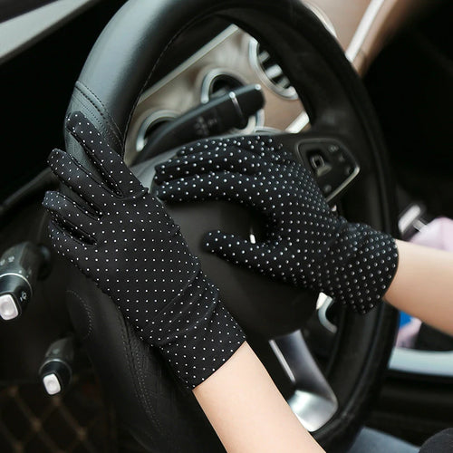 Satin Women Long Gloves Driving Gloves Female Elbow Summer Sun