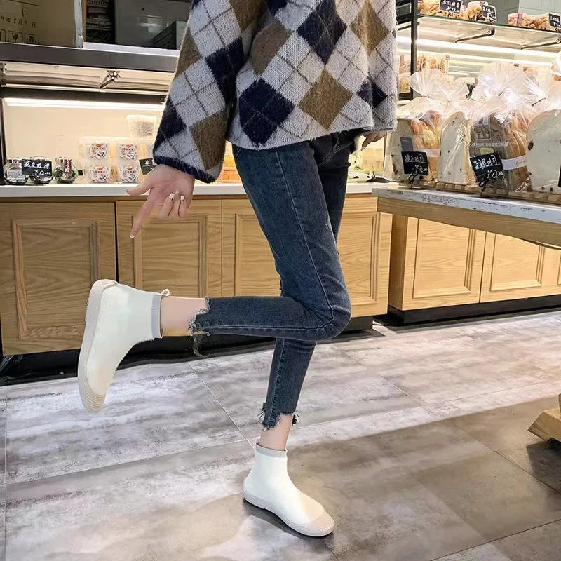 Women's Elastic Socks, Shoes, Autumn And Winter New Korean Version