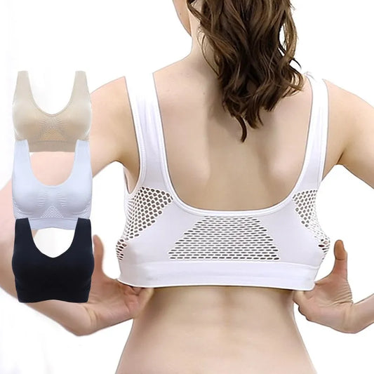 Breathable Women's Tops Hollow Out Sports Bras Gym Running Fitness