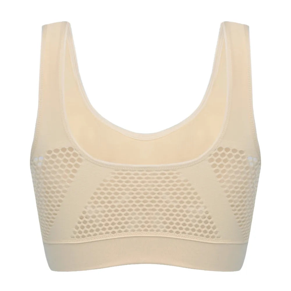 Breathable Women's Tops Hollow Out Sports Bras Gym Running Fitness