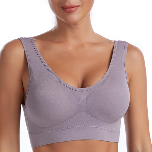 Plus Size Sports Bras Women Push Up Bra Unwired Bras Summer Breathable