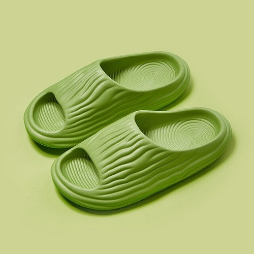 Shevalues Pleated Fashion Women's Slippers Summer Indoor Men's Soft