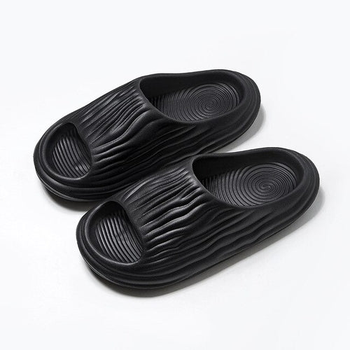Shevalues Pleated Fashion Women's Slippers Summer Indoor Men's Soft