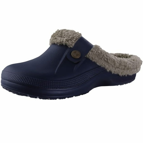 Shevalues Winter Plush Slippers For Women Men Soft Furry Slippers
