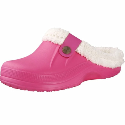 Shevalues Winter Plush Slippers For Women Men Soft Furry Slippers