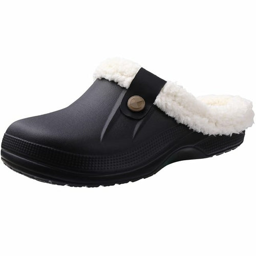 Shevalues Winter Plush Slippers For Women Men Soft Furry Slippers