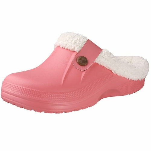 Shevalues Winter Plush Slippers For Women Men Soft Furry Slippers