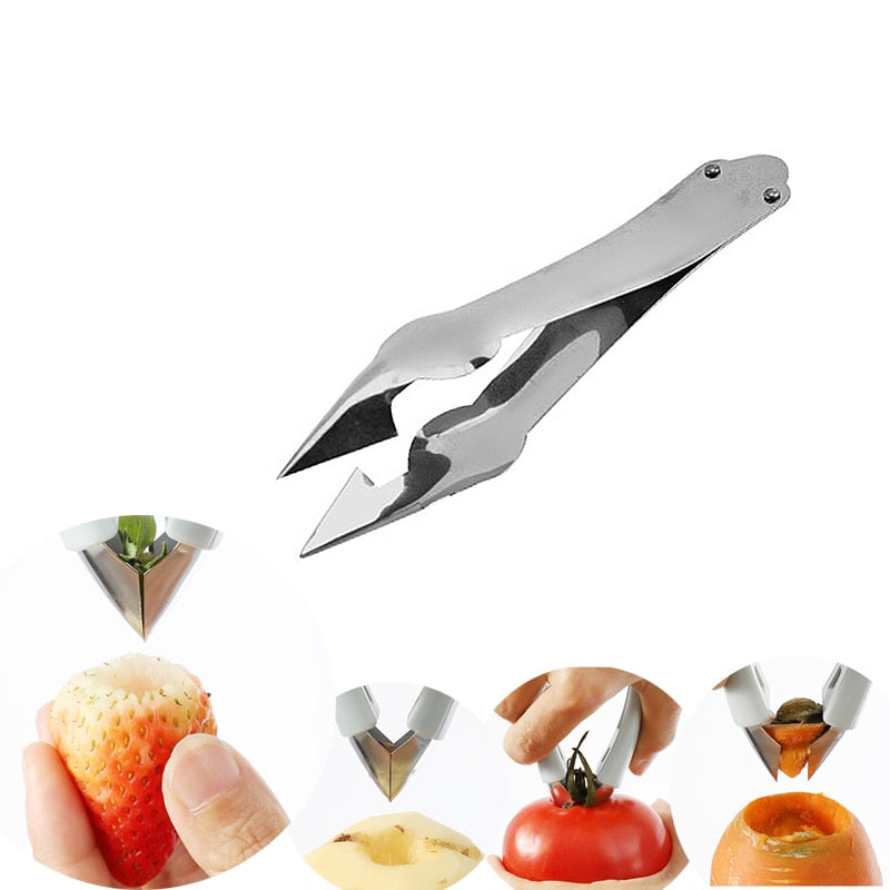 Stainless Steel Strawberry Huller Fruit Peeler Pineapple Corer Slicer