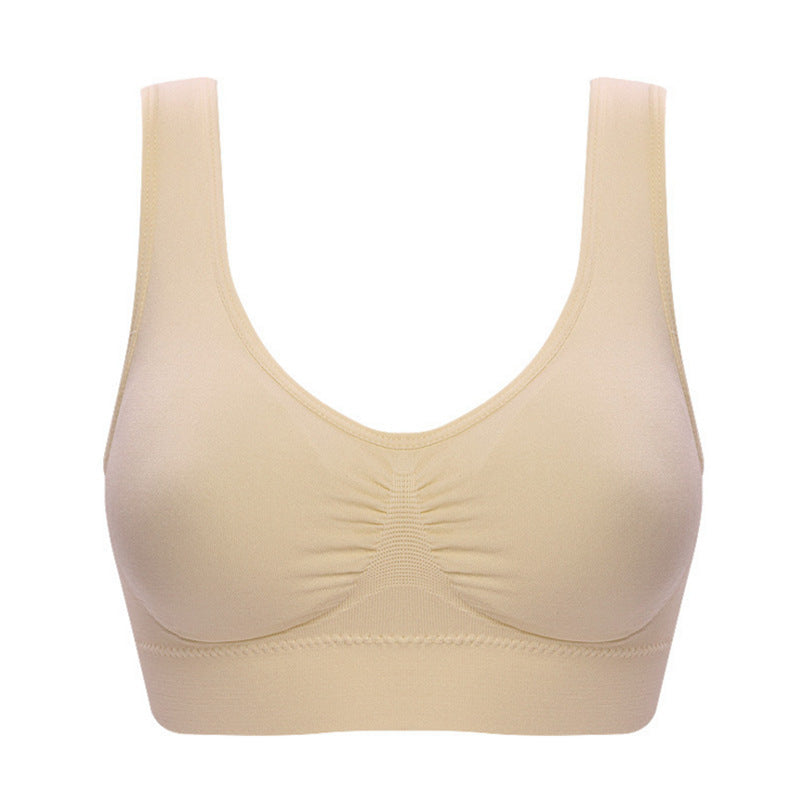 Women's Seamless Bra No Pad Brassiere Underwear Chest Sleep Yoga