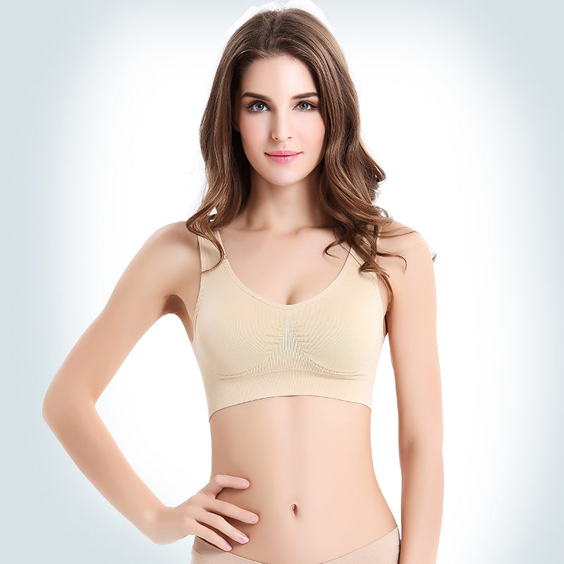 Women's Seamless Bra No Pad Brassiere Underwear Chest Sleep Yoga