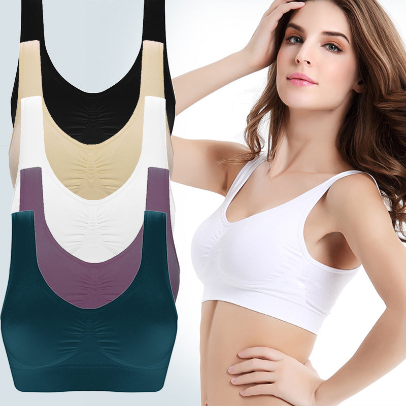 Women's Seamless Bra No Pad Brassiere Underwear Chest Sleep Yoga