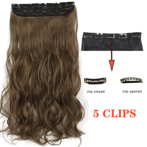 Xinran Long Straight Hairstyles Synthetic 5 Clip In Hair Extension