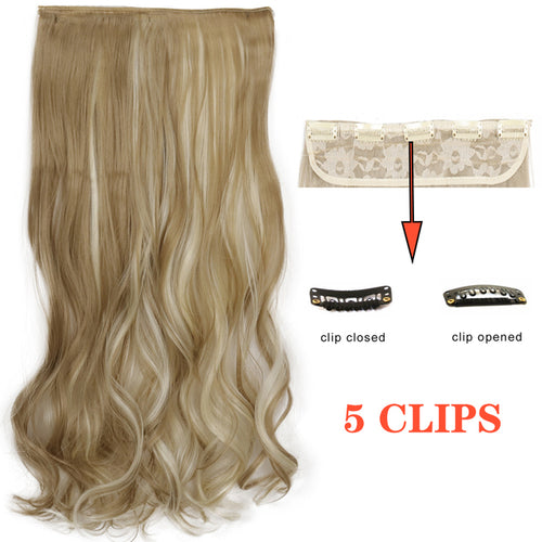 Xinran Long Straight Hairstyles Synthetic 5 Clip In Hair Extension