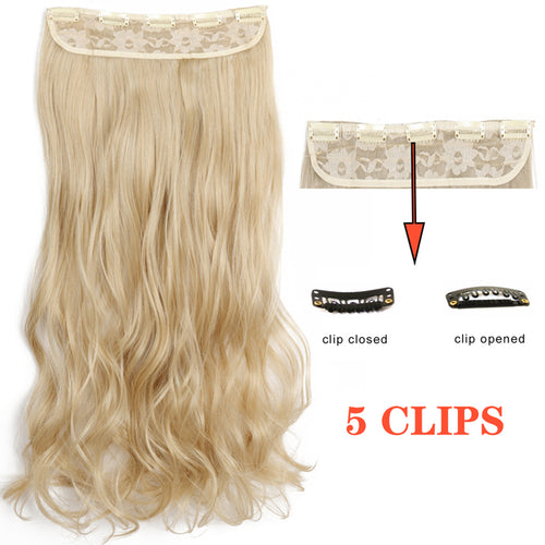 Xinran Long Straight Hairstyles Synthetic 5 Clip In Hair Extension