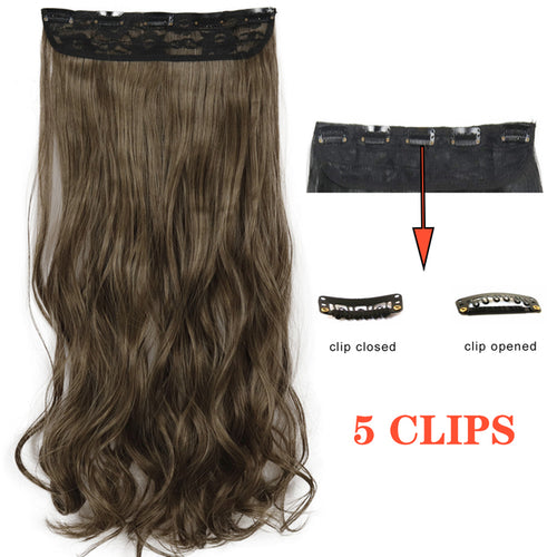 Xinran Long Straight Hairstyles Synthetic 5 Clip In Hair Extension