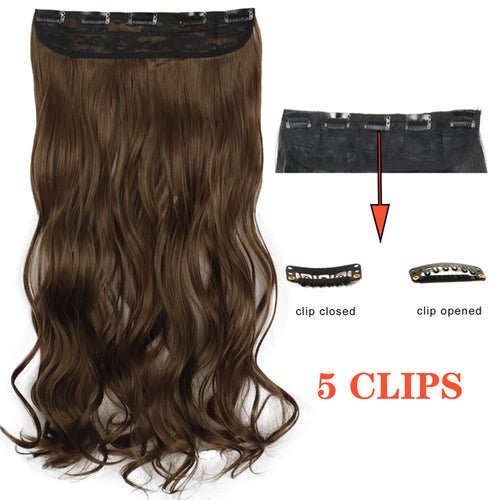 Xinran Long Straight Hairstyles Synthetic 5 Clip In Hair Extension